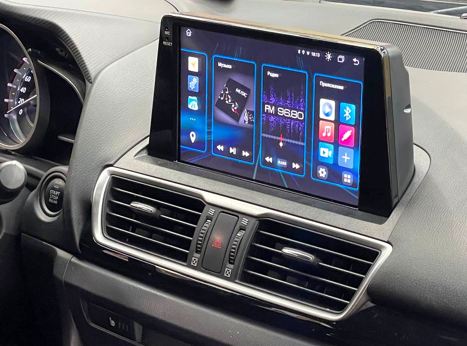 Рамка для UMS  MAZDA 3, Axela 2014+, 9" (Джойстик в комплекте)