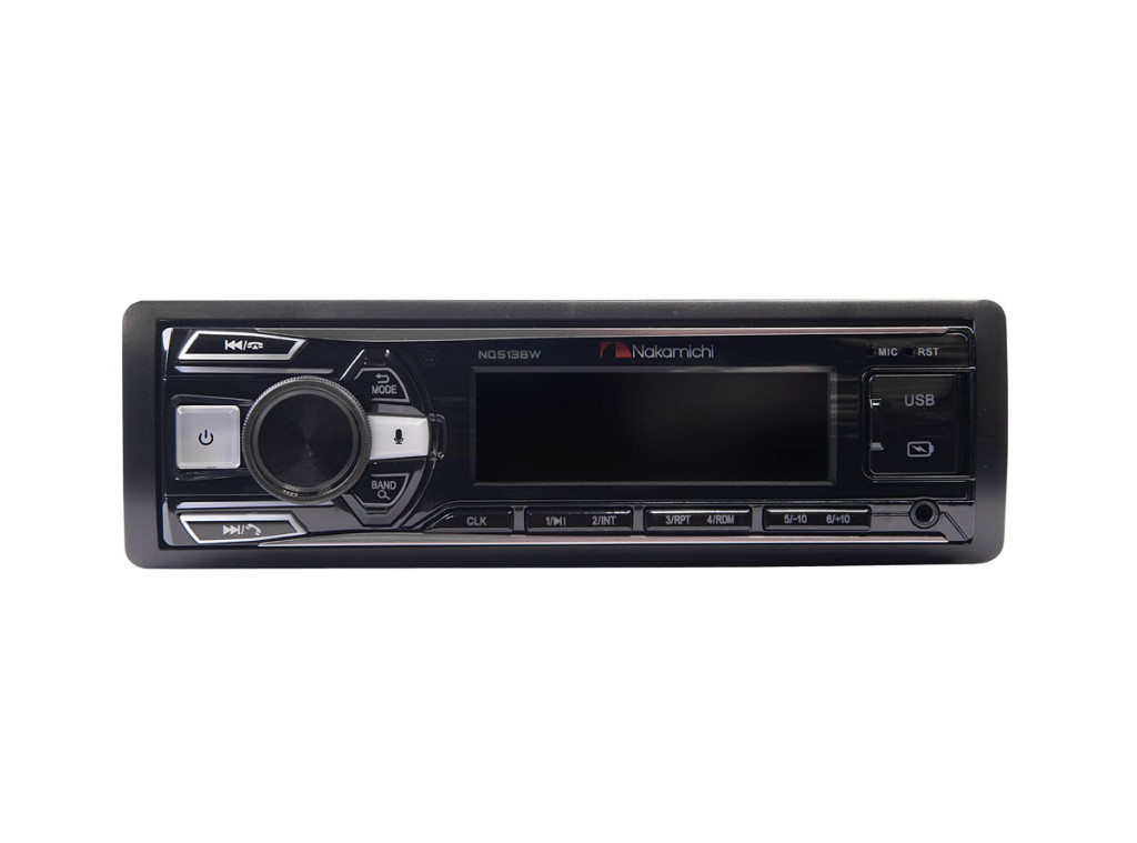 Nakamichi NQ513BW/ 1 din медиа-ресивер, USB, AUX, ВТ, ПДУ, 4*50 Вт, бел./