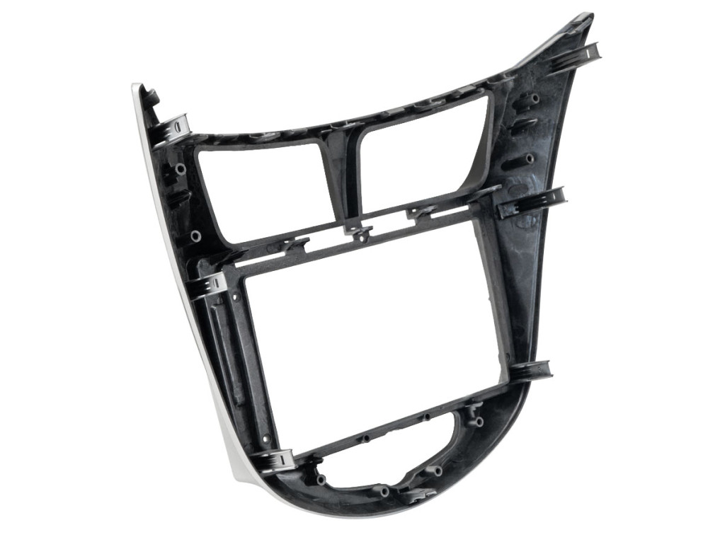 Рамка для UMS  HYUNDAI Solaris 2011-2017, 9" BLACK/SILVER