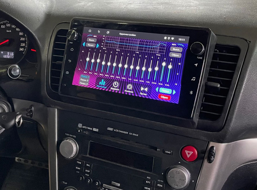 Рамка для UMS  SUBARU Outback, Legacy 2004-2009, 9" (тип1 с воздуховодами)