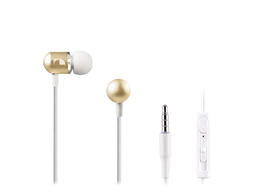 Nakamichi CE200(GD), проводные наушники-гарнитура (золотистый)