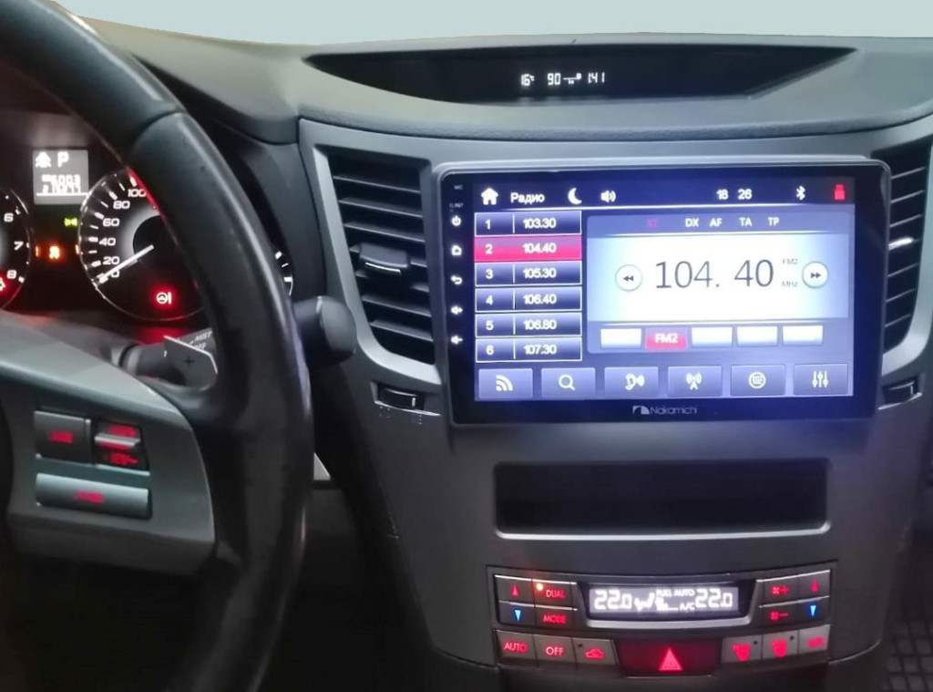 Рамка для UMS  SUBARU Outback, Legacy 2010-2014, 9" лев руль