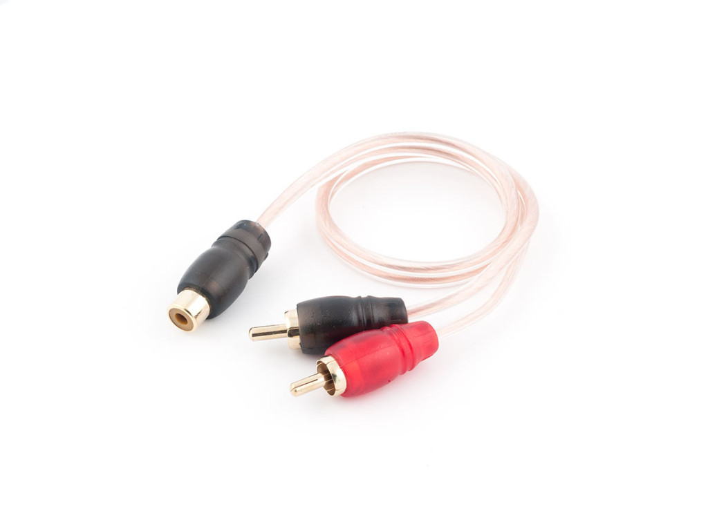 SWAT SIL-2M Y-коннектор, 2папы-1мама, 0.3 метра, коаксиал, прозрачный, медь, 1шт/уп