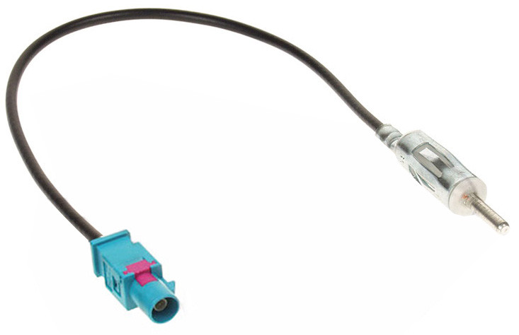 ISO антен переходник VW, Audi, Opel, Skoda, Renault, Peugeot, Citroen, LADA прямой длинный