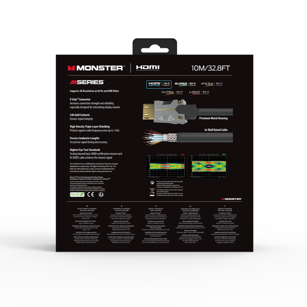 Monster Cable Mseries M1000, HDMI кабель, 4K, UHD, 10m