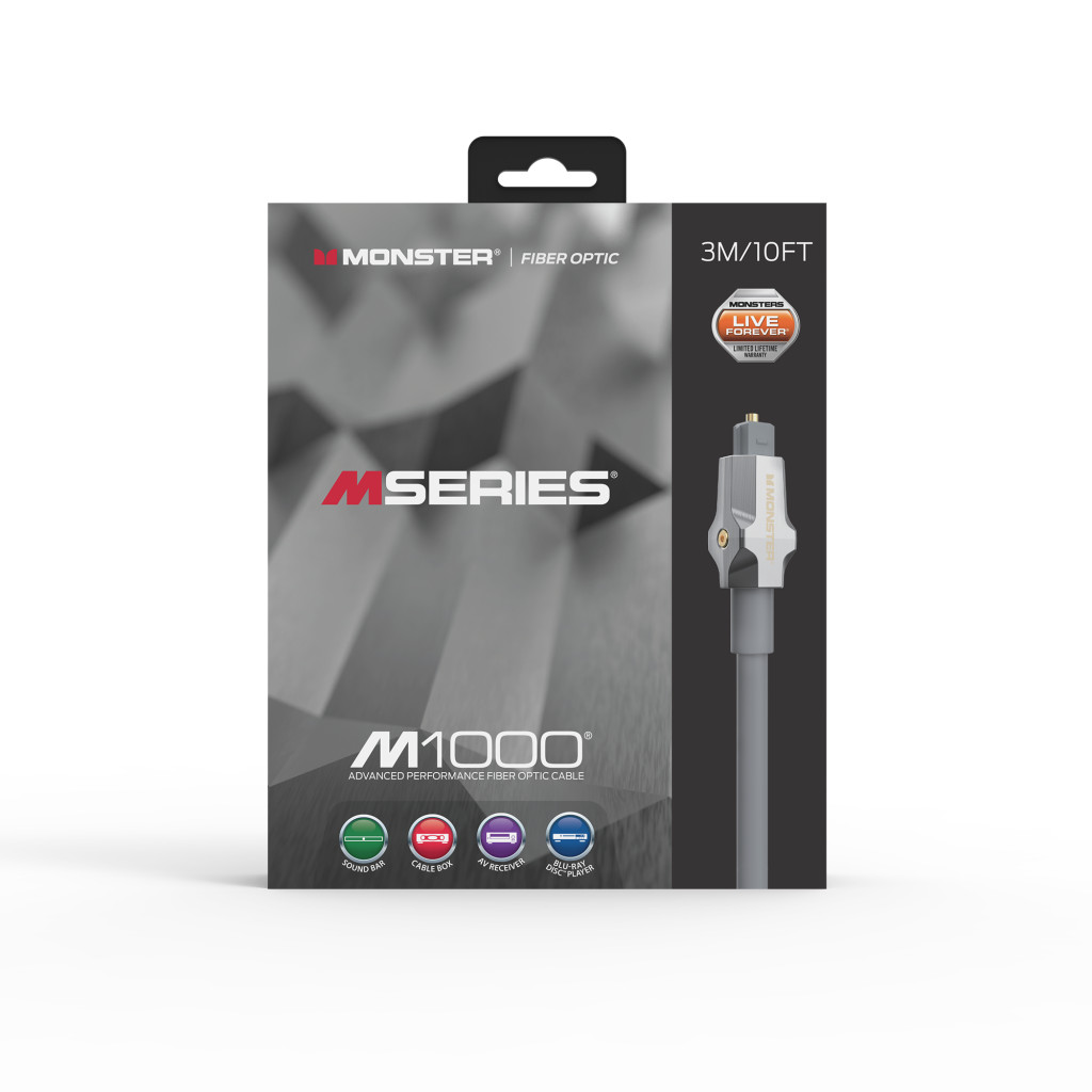 Monster Cable Mseries M1000, оптический аудио кабель, 3m