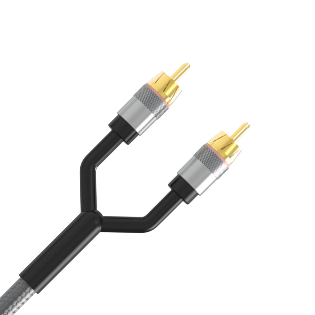 Tonemix ICN-210 межблочный кабель 2RCA-2RCA, 1.0 метр, витая пара, 3 экрана, медь