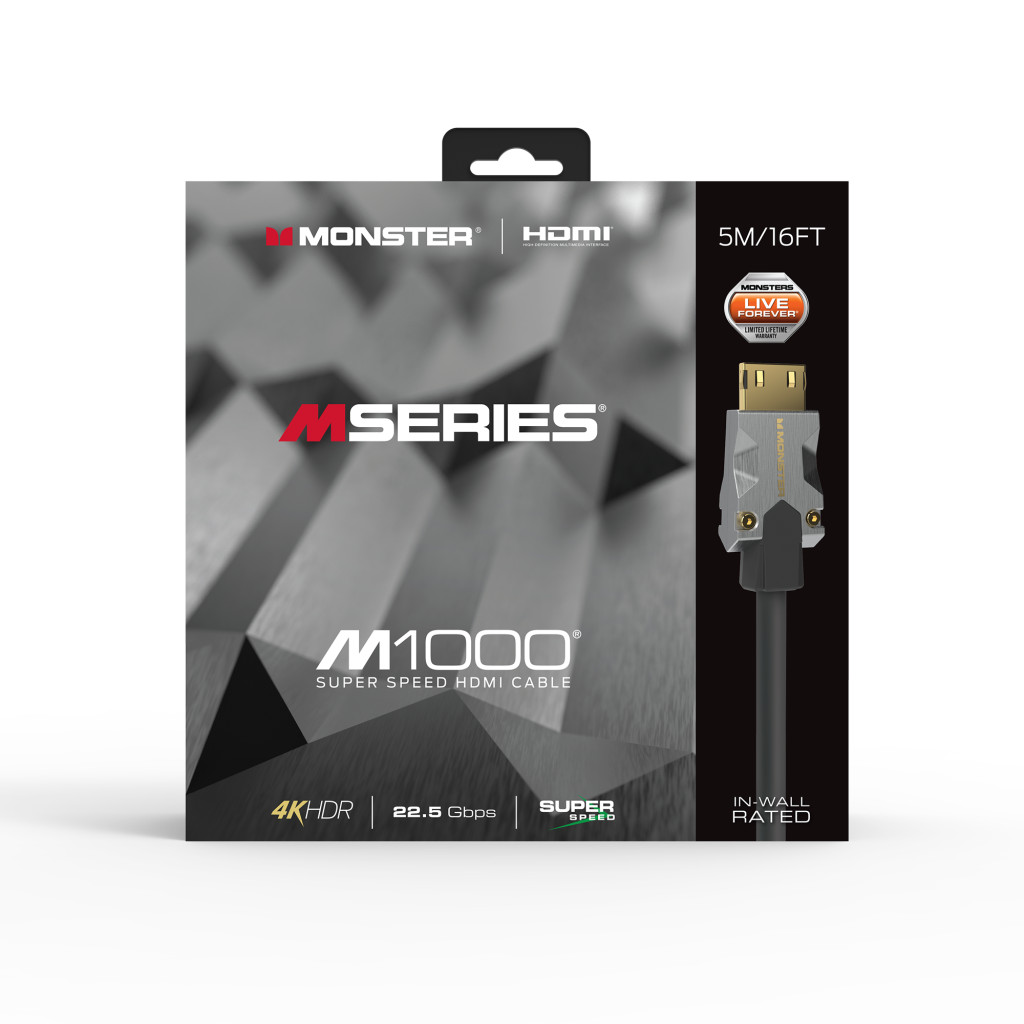 Monster Cable Mseries M1000, HDMI кабель, 4K, UHD, 5m