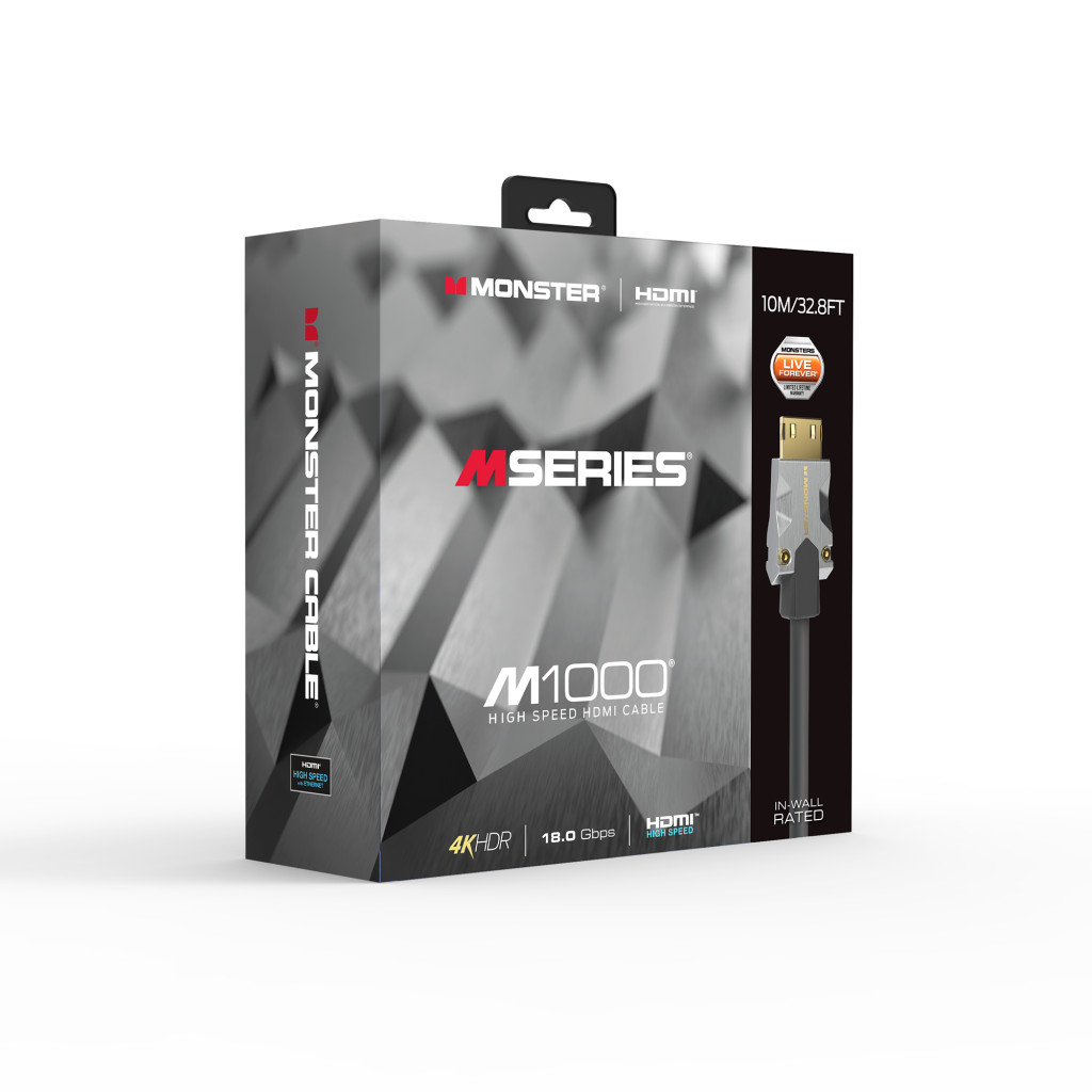 Monster Cable Mseries M1000, HDMI кабель, 4K, UHD, 10m