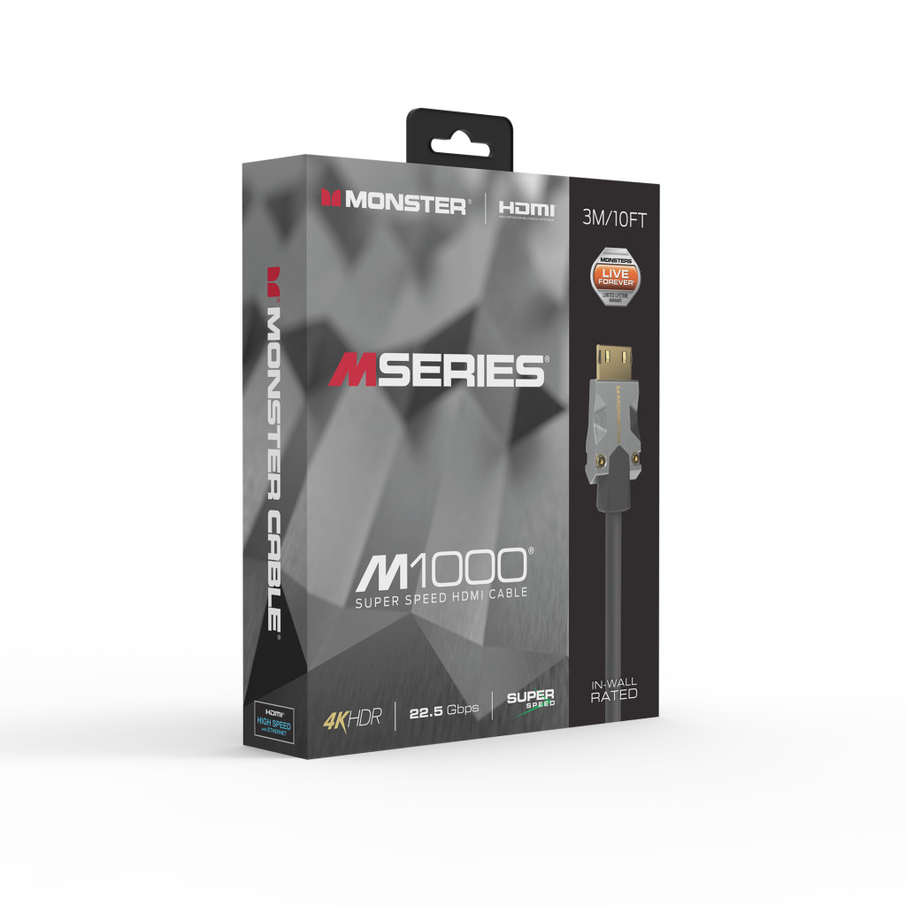 Monster Cable Mseries M1000, HDMI кабель, 4K, UHD, 3m
