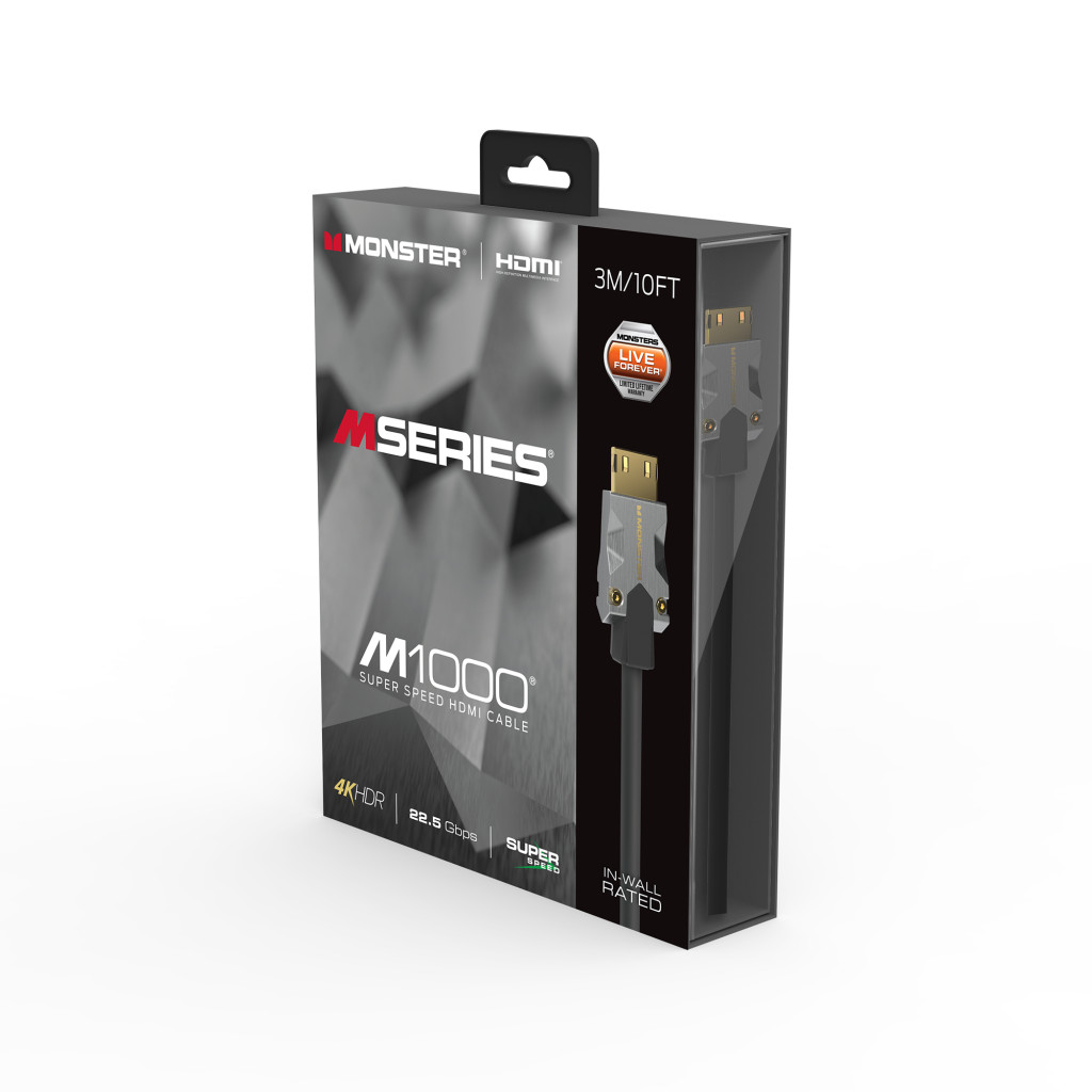 Monster Cable Mseries M1000, HDMI кабель, 4K, UHD, 3m